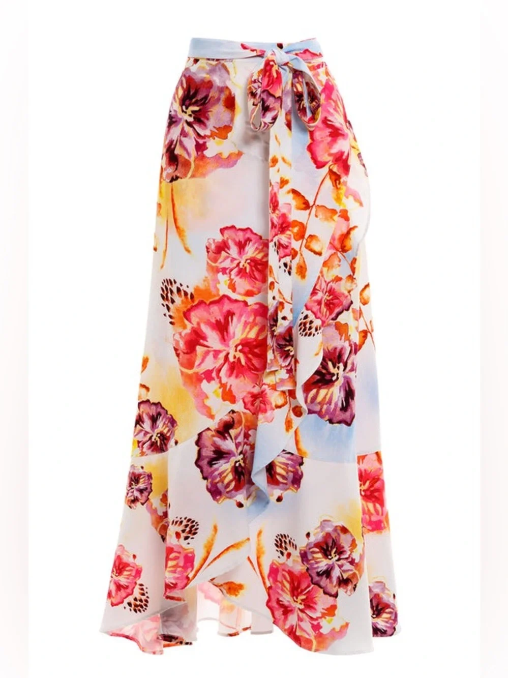 NWT Agua Bendita Floral Skirt Set - Pink, Orange, Yellow - Picture 1 of 11